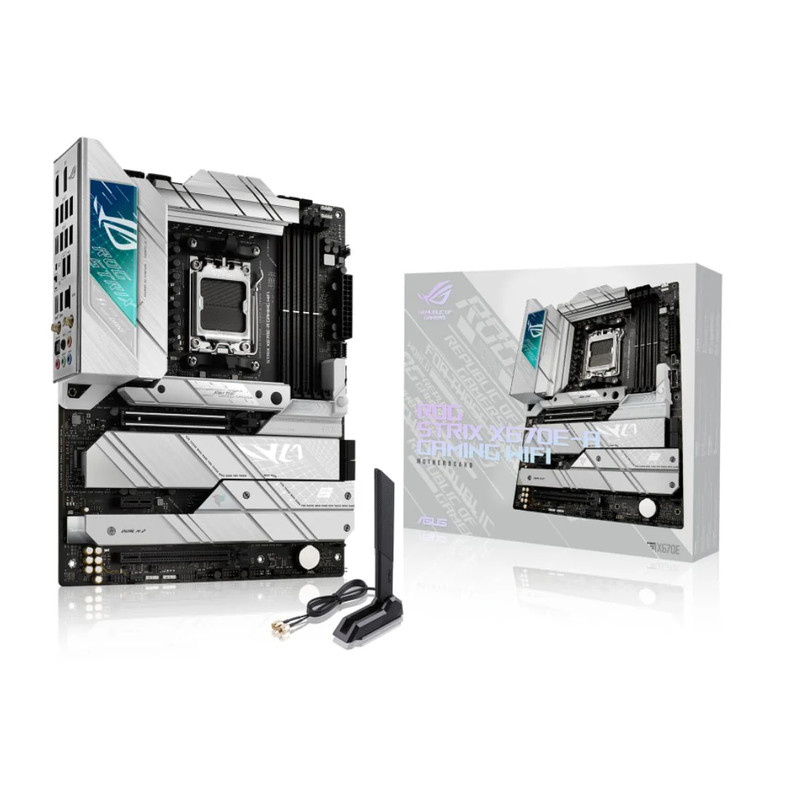 Asus ROG Strix X670E-A Gaming WIFI DDR5 AM5 AMD ATX Gaming Motherboard - اللوحة الأم
